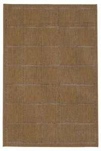 Natural Check Flat Weave-Rug