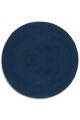 Circular Blue Wool Rug