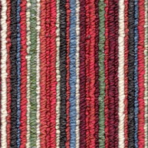 Poppy - Red Coloured Striped Carpet